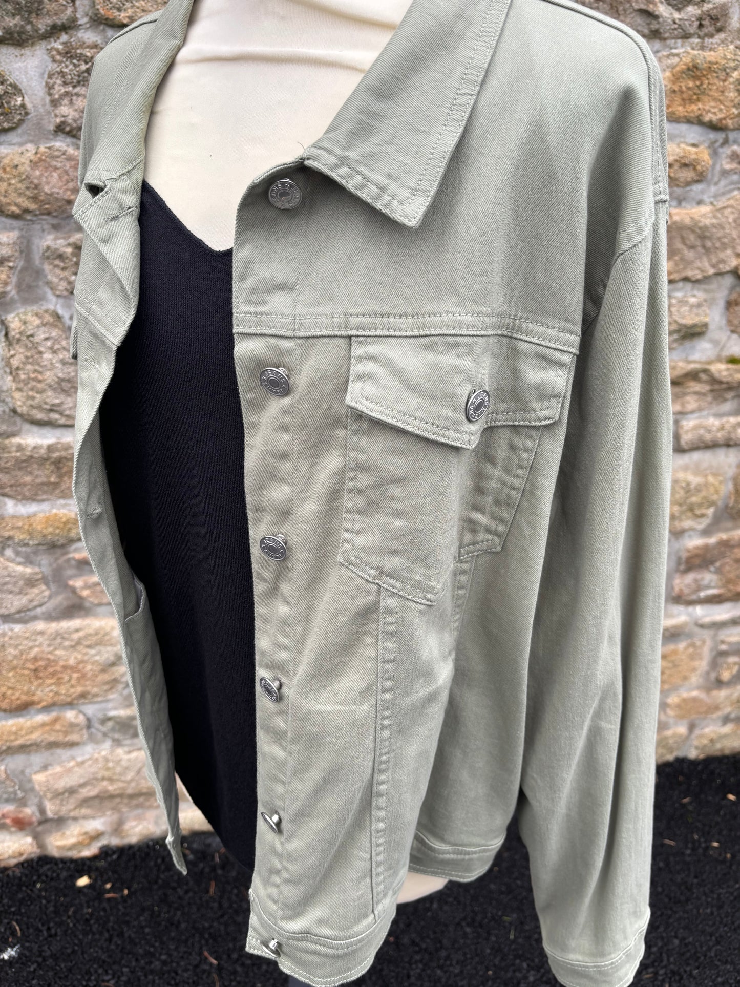 Veste en jeans tilleul