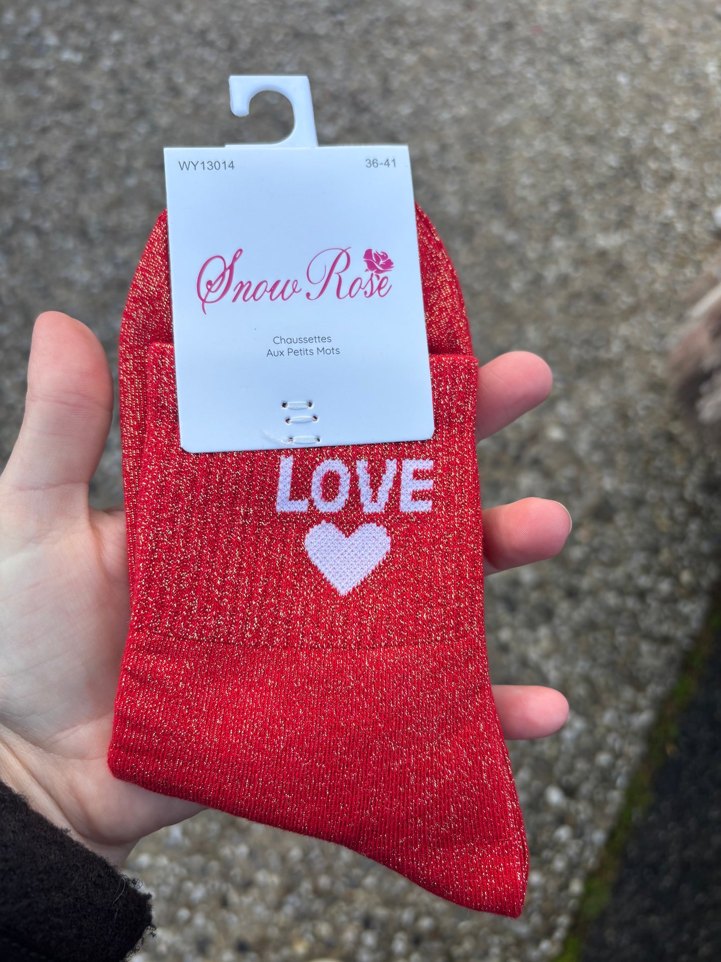 Chaussettes paillettes Love ❤️