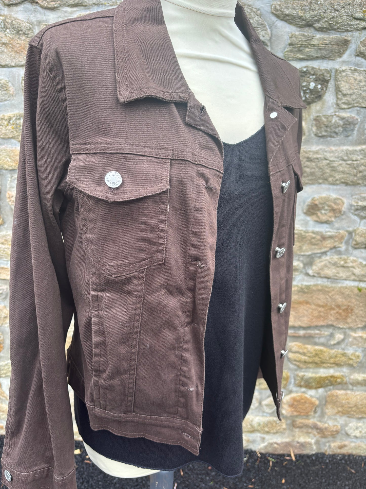 Veste en jeans chocolat