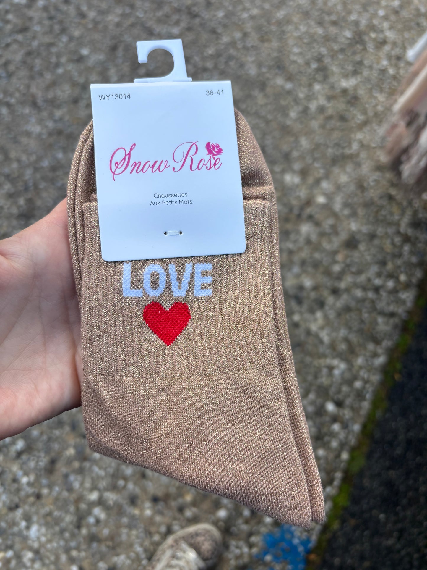 Chaussettes paillettes Love ❤️