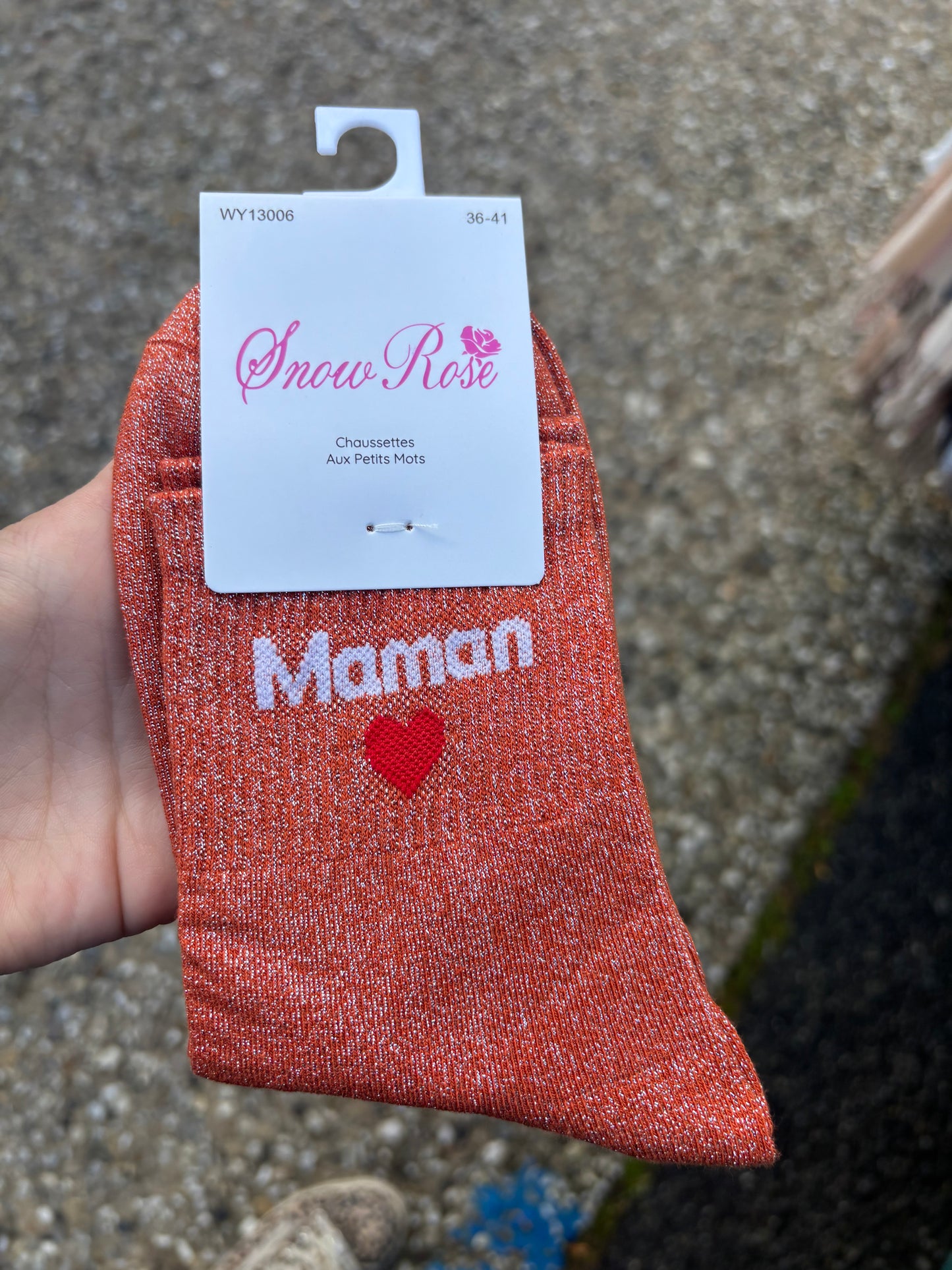 Chaussettes paillettes    Maman ❤️