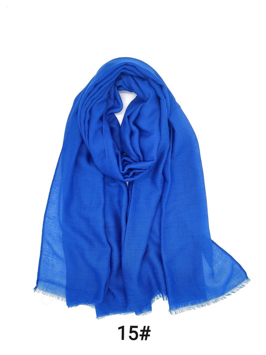 Foulard uni bleu Roy