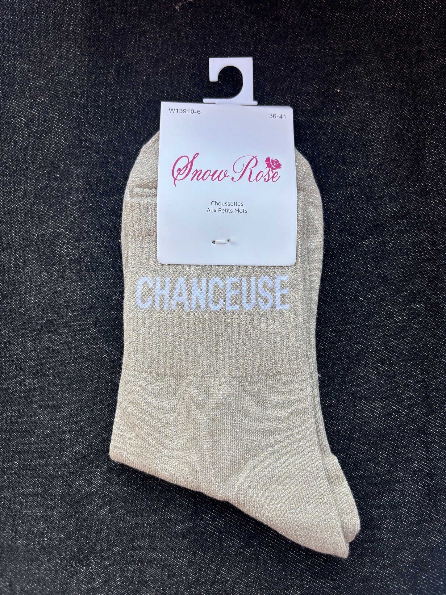 Chaussettes paillettes Chanceuse