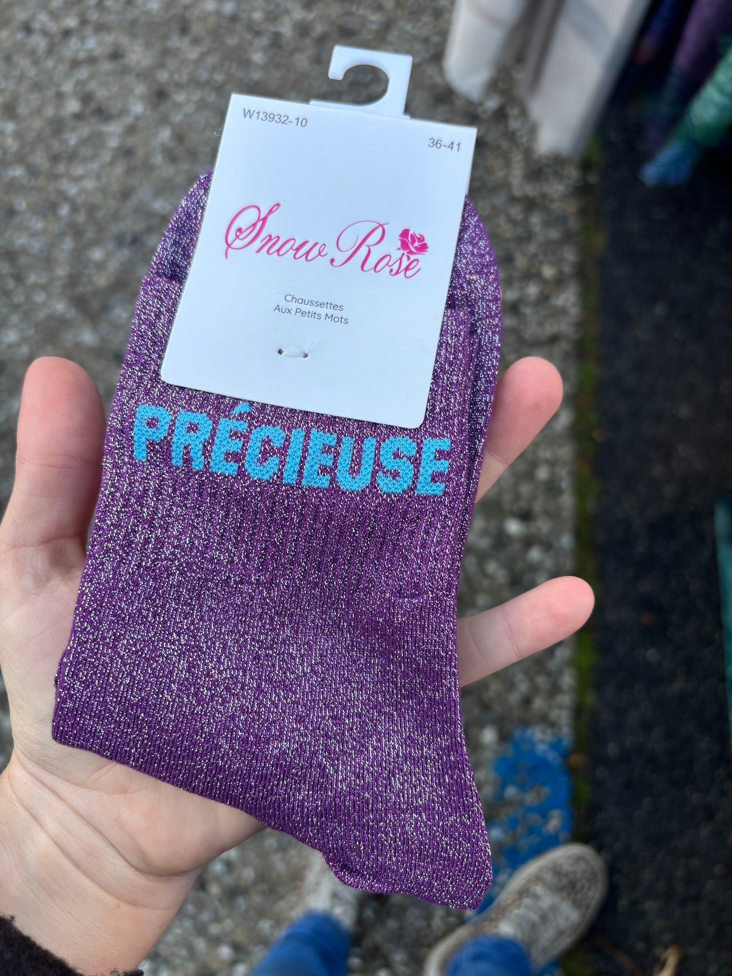 Chaussettes paillettes Précieuse