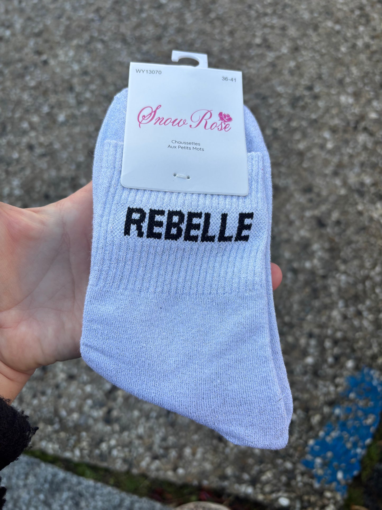 Chaussettes paillettes Rebelle