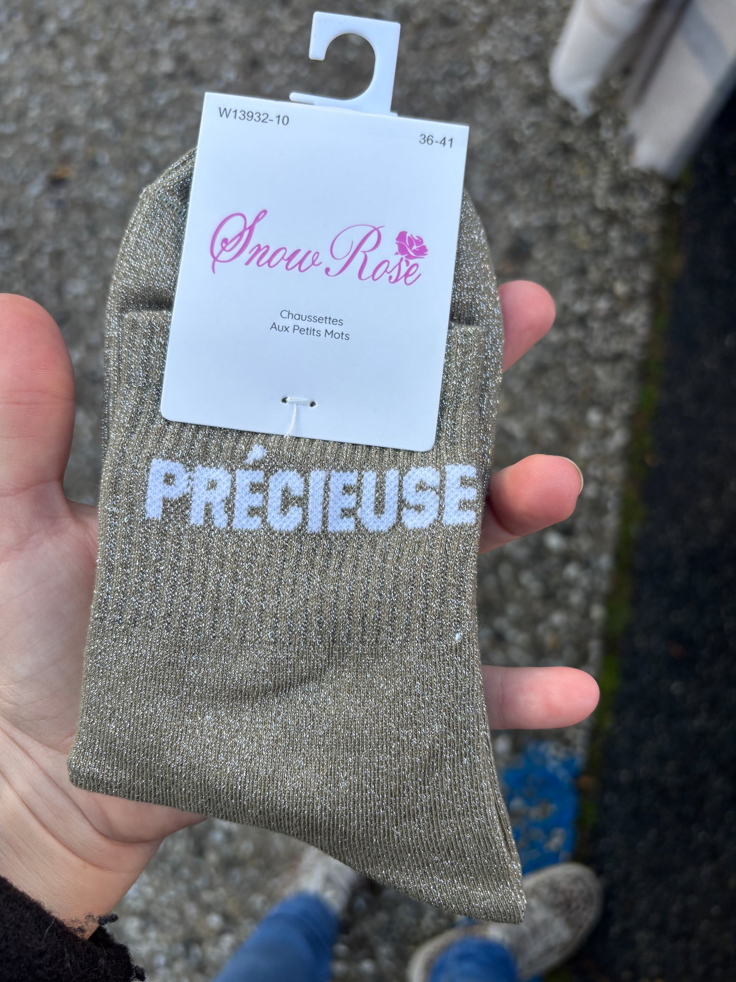 Chaussettes paillettes Précieuse