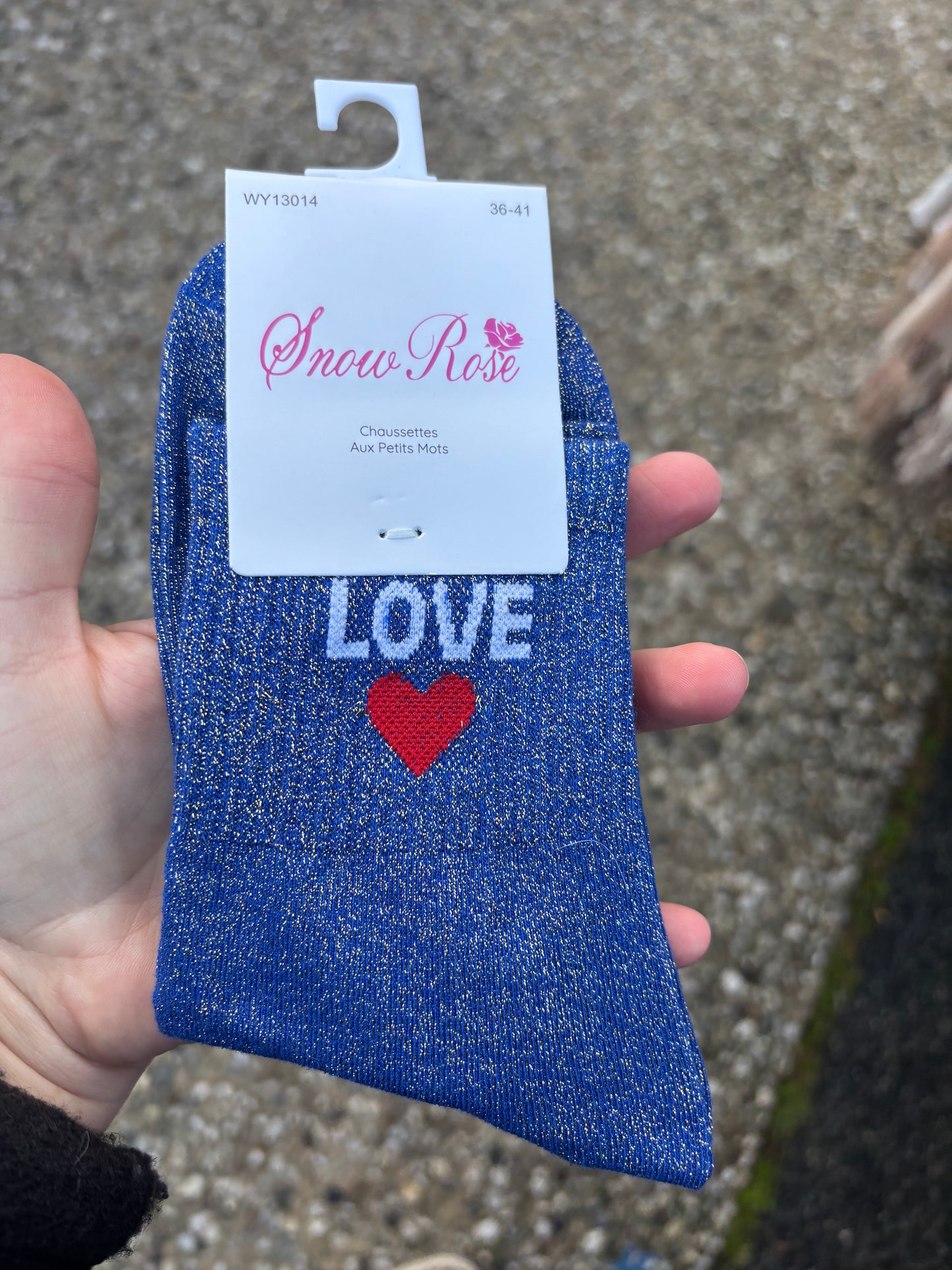 Chaussettes paillettes Love ❤️