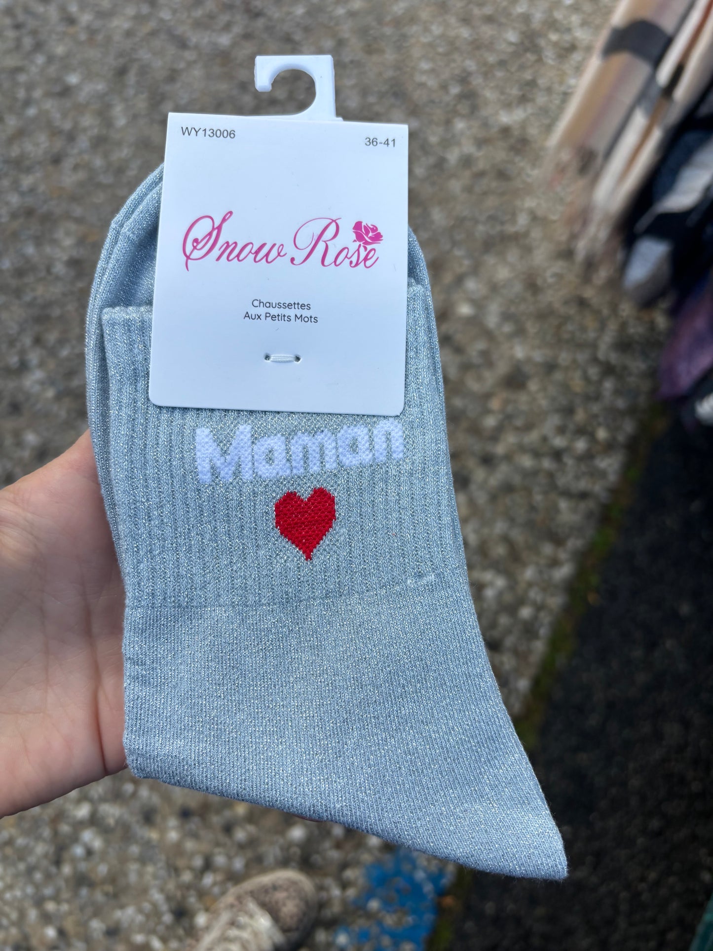 Chaussettes paillettes    Maman ❤️
