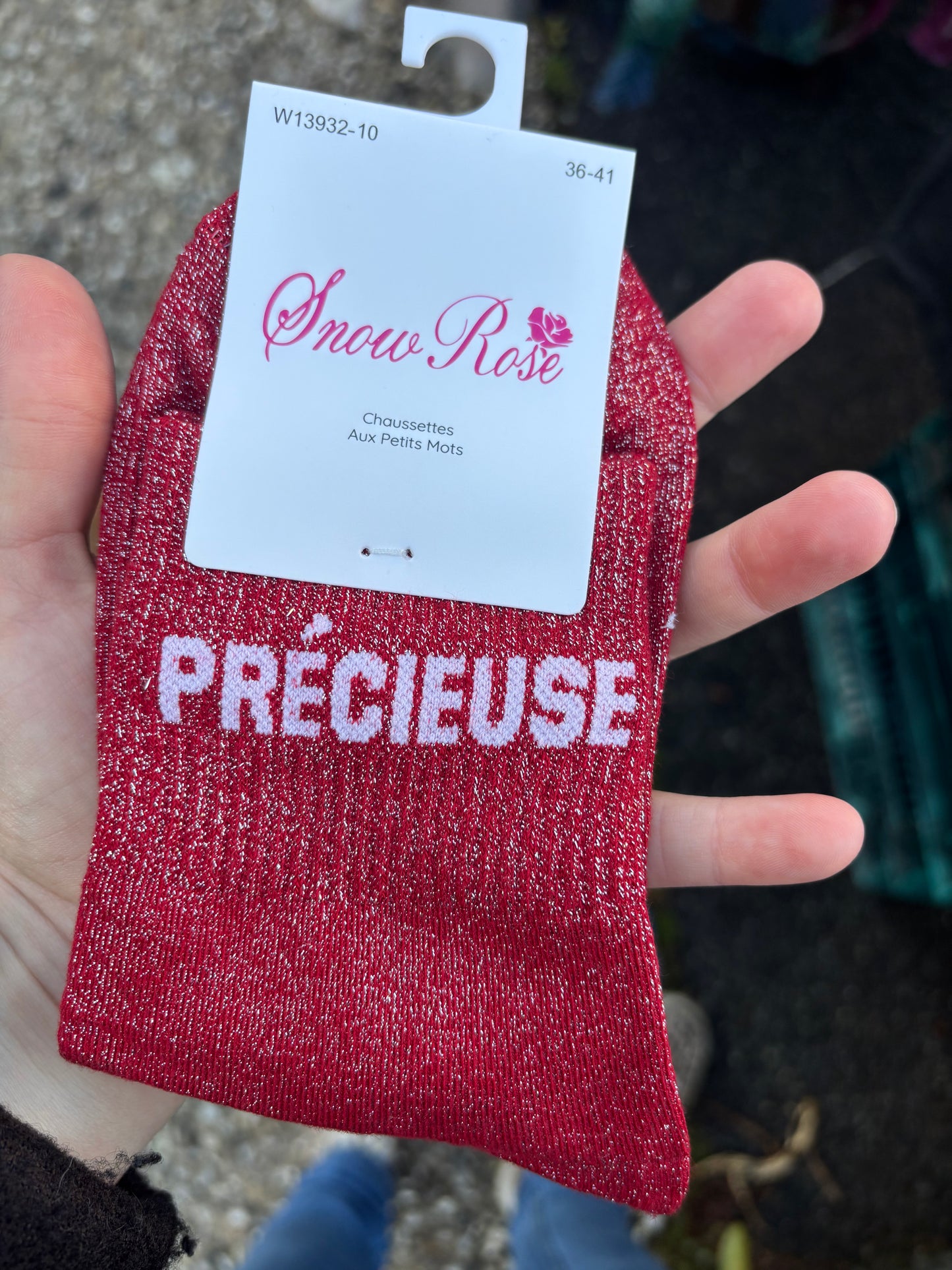 Chaussettes paillettes Précieuse