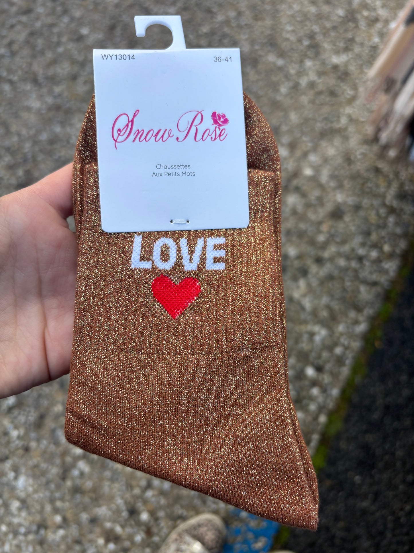 Chaussettes paillettes Love ❤️