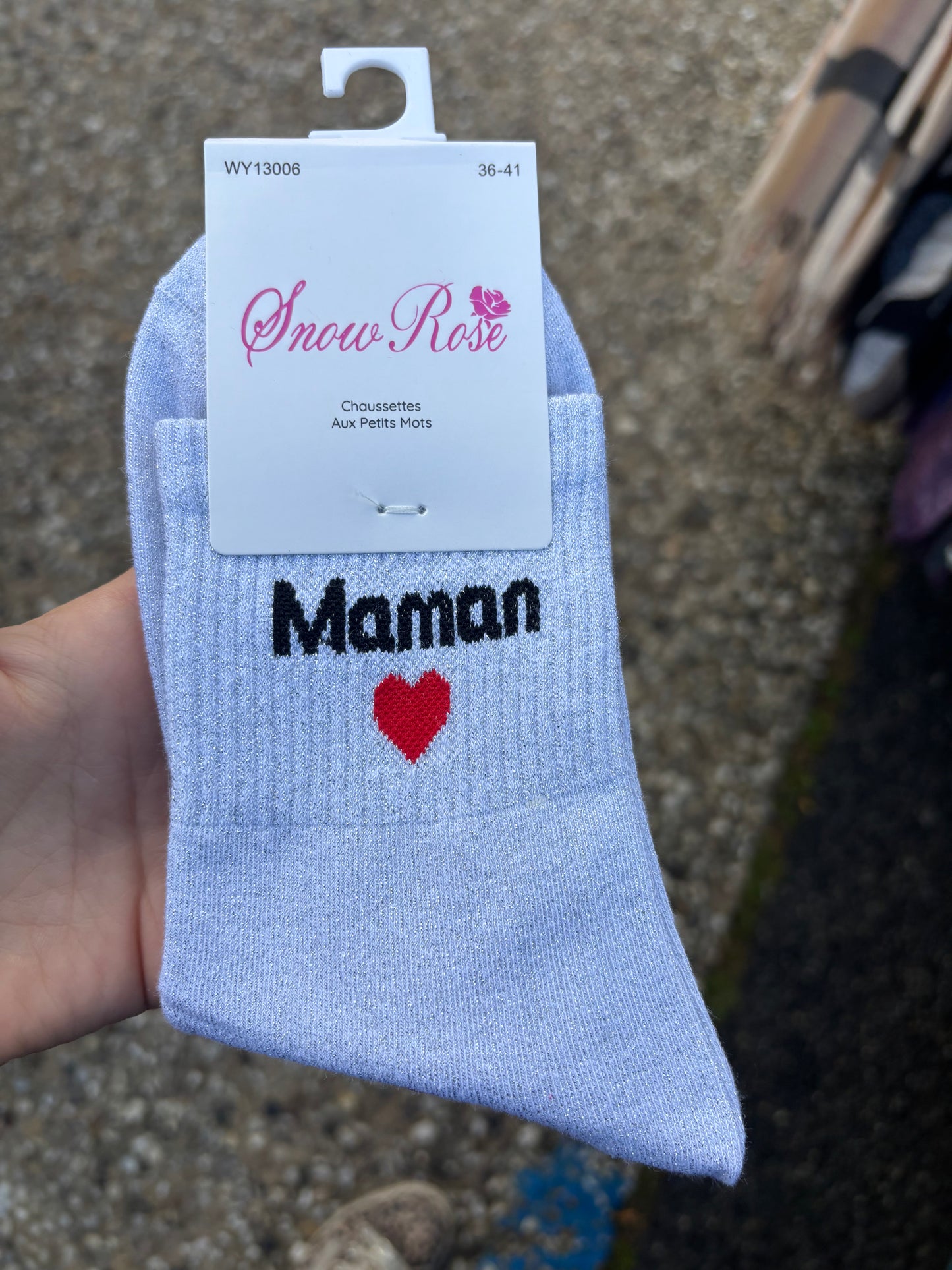 Chaussettes paillettes    Maman ❤️