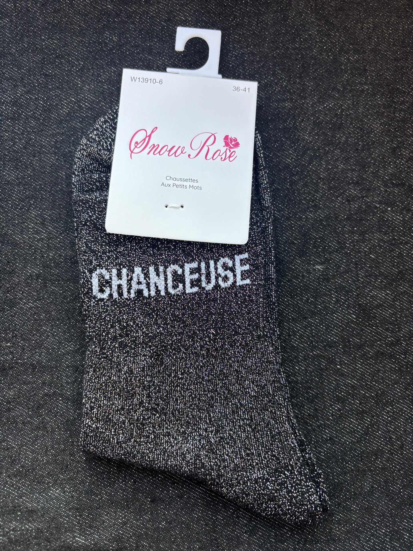 Chaussettes paillettes Chanceuse