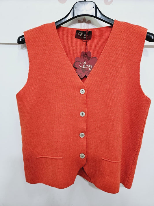 Gilet sans manches orange