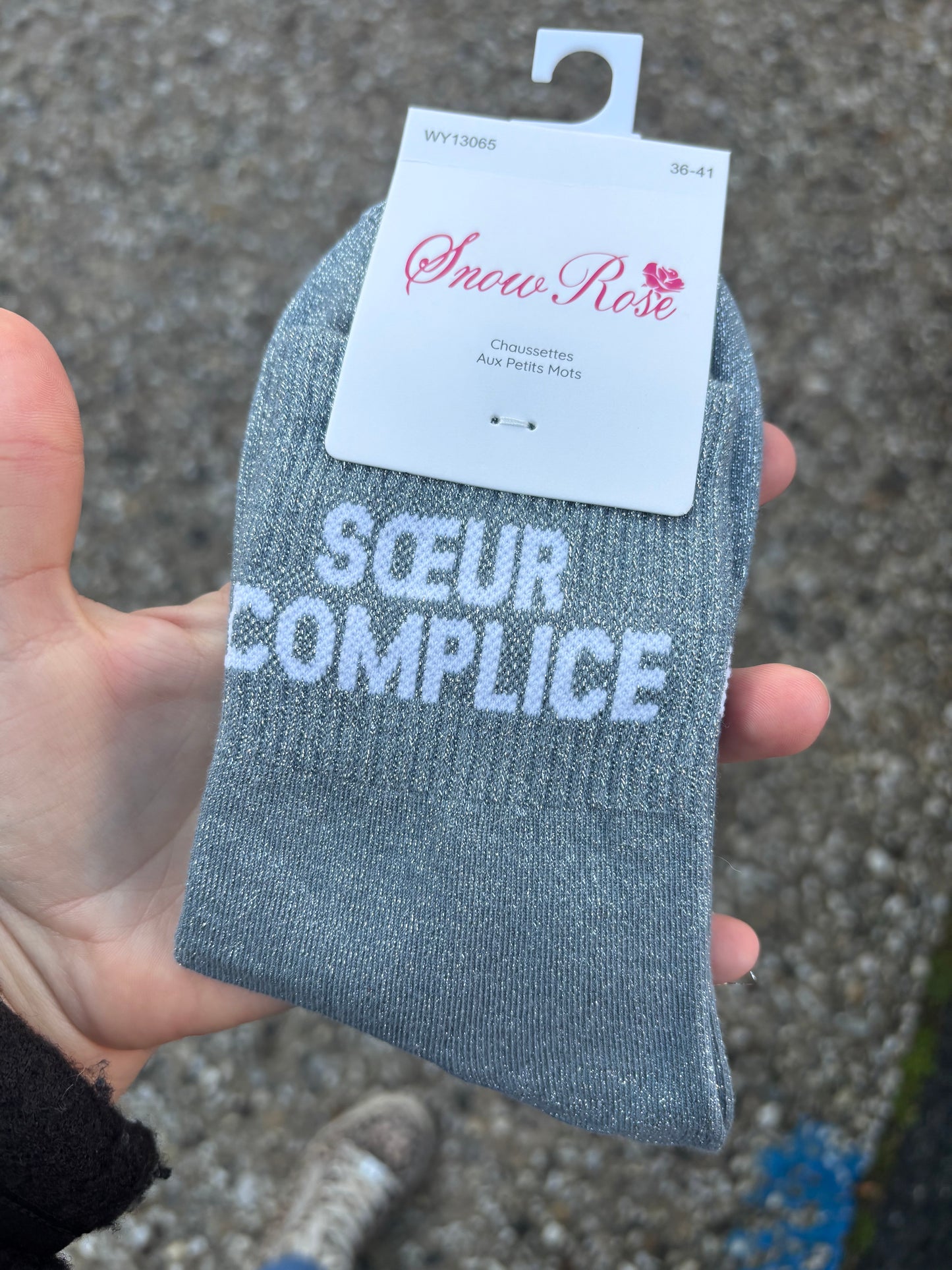 Chaussettes paillettes       Sœur complice