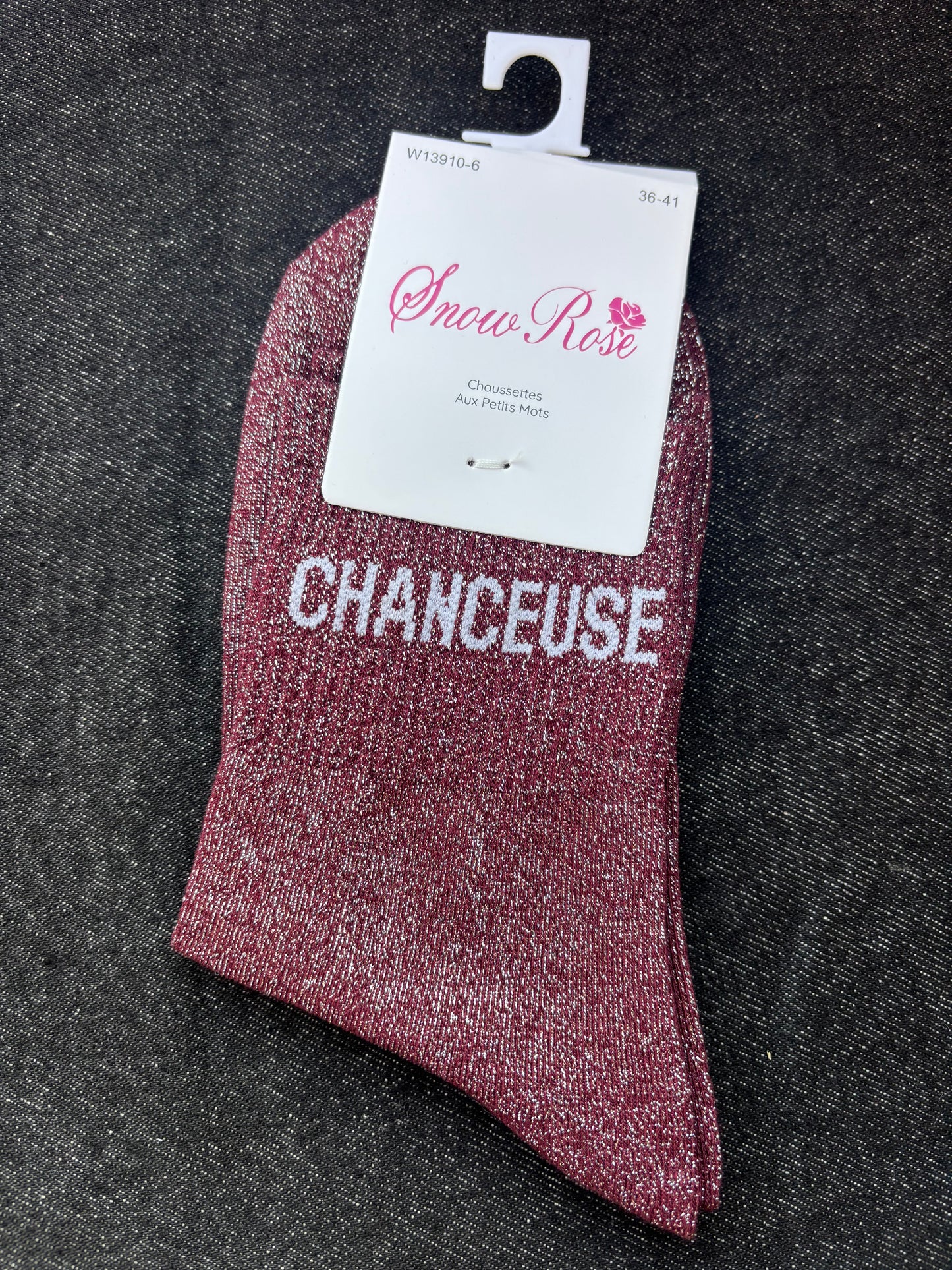 Chaussettes paillettes Chanceuse