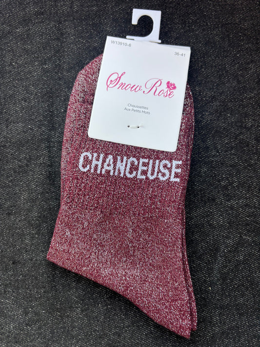 Chaussettes paillettes Chanceuse