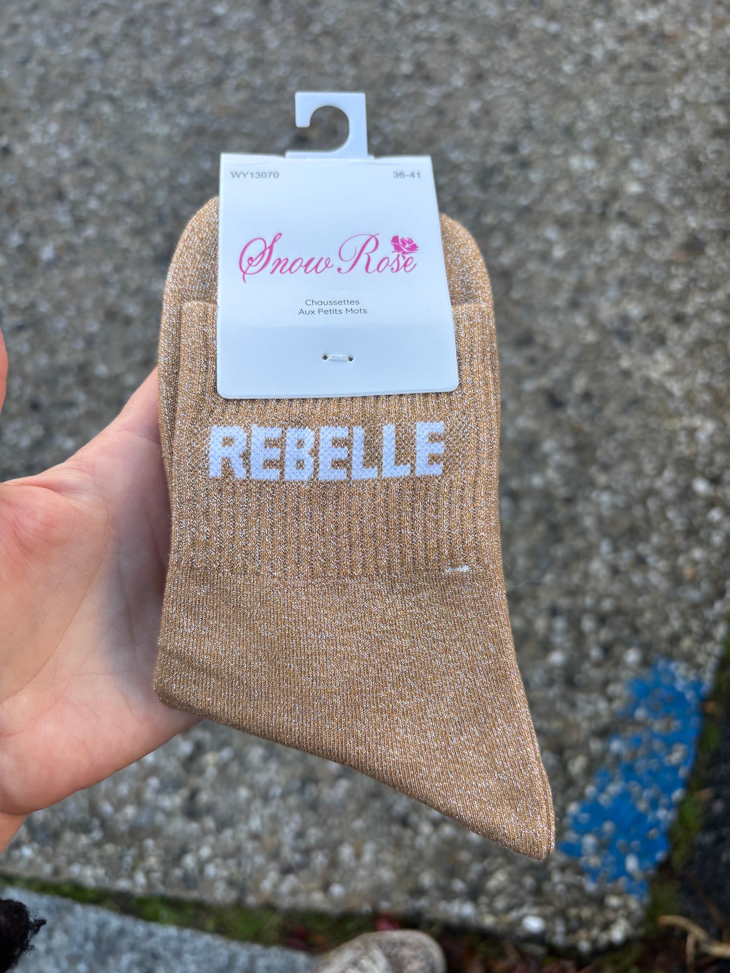 Chaussettes paillettes Rebelle