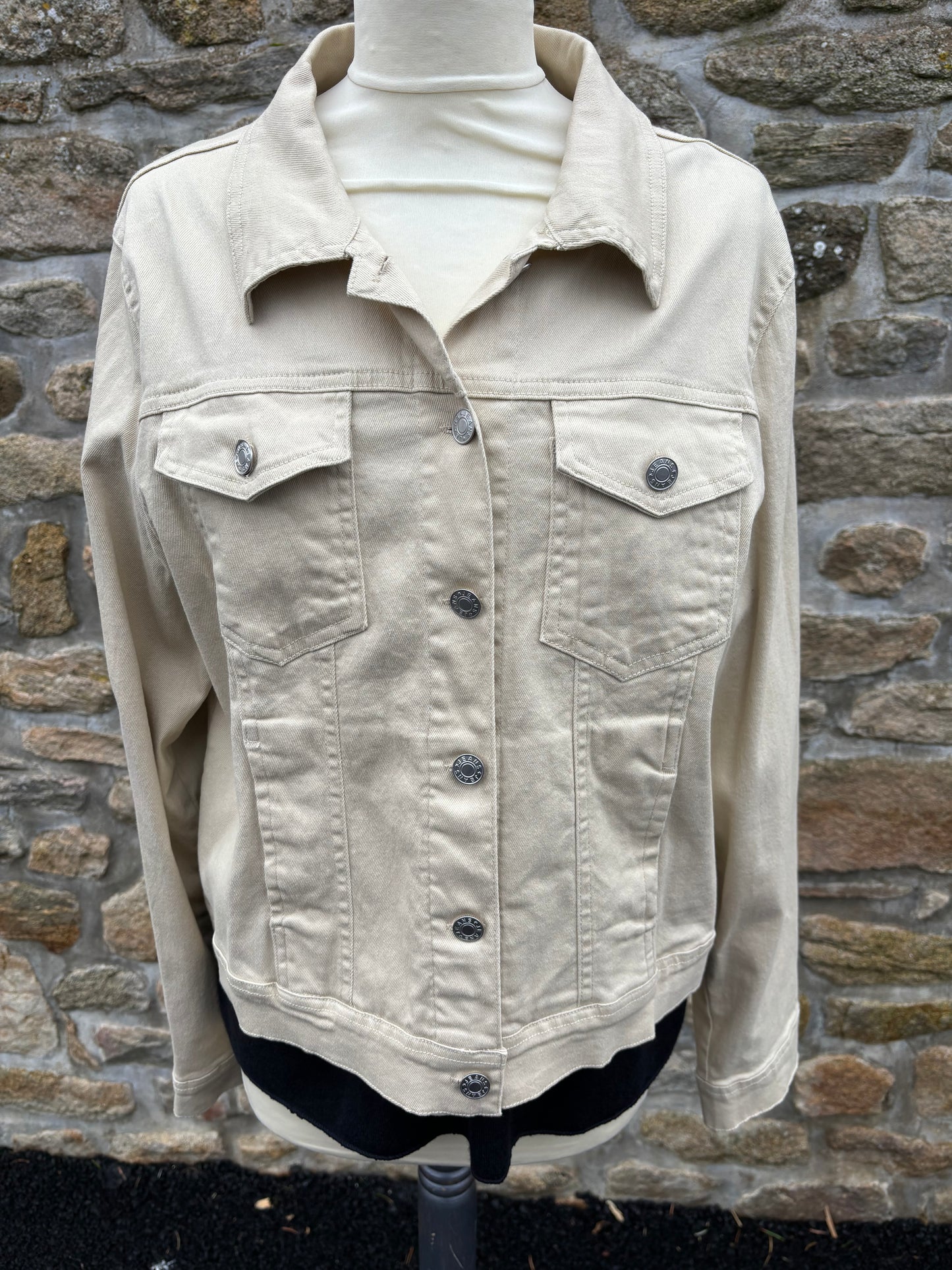 Veste en jeans beige