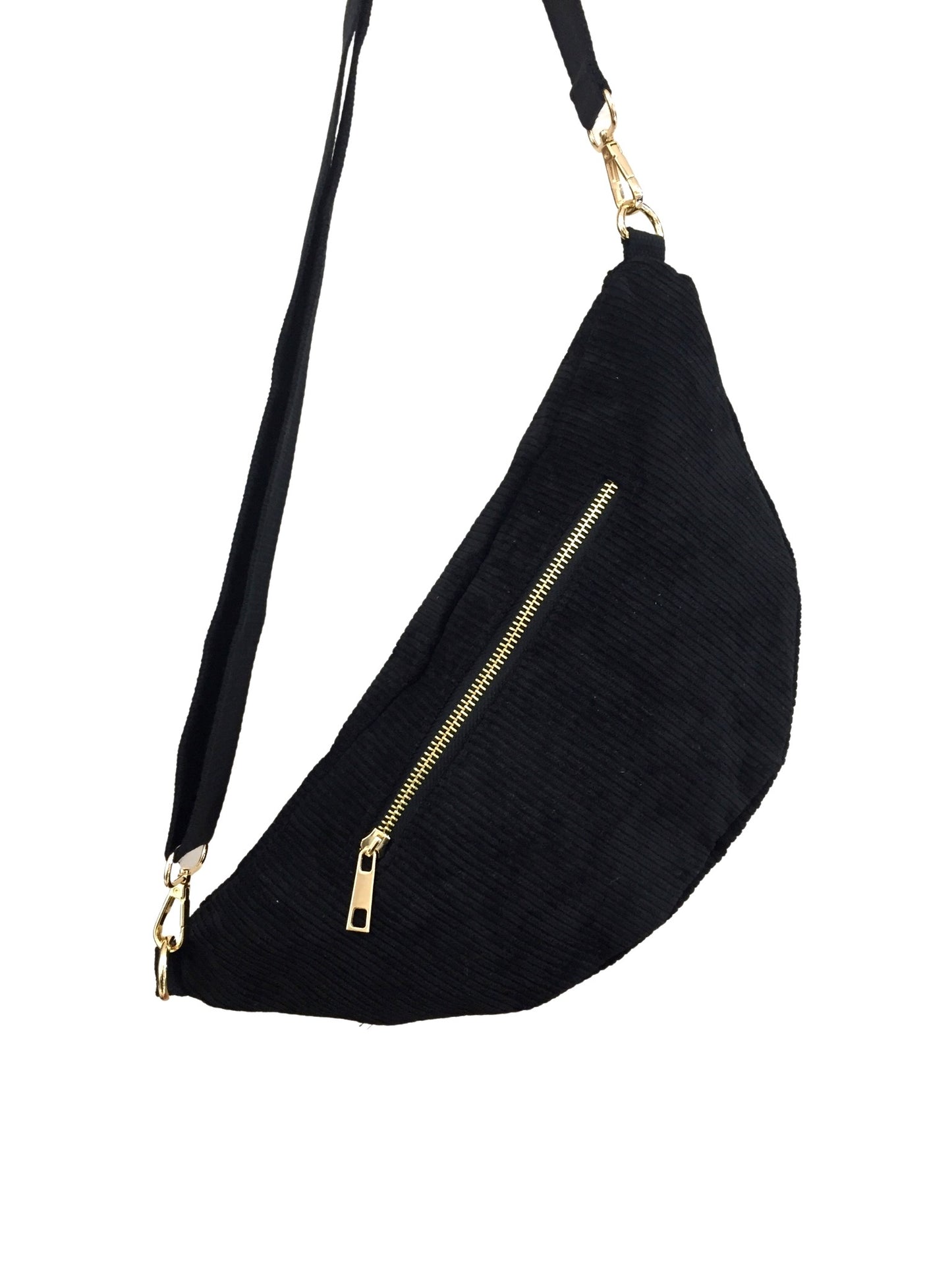 Sac banane textile noir