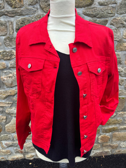 Veste en jeans rouge