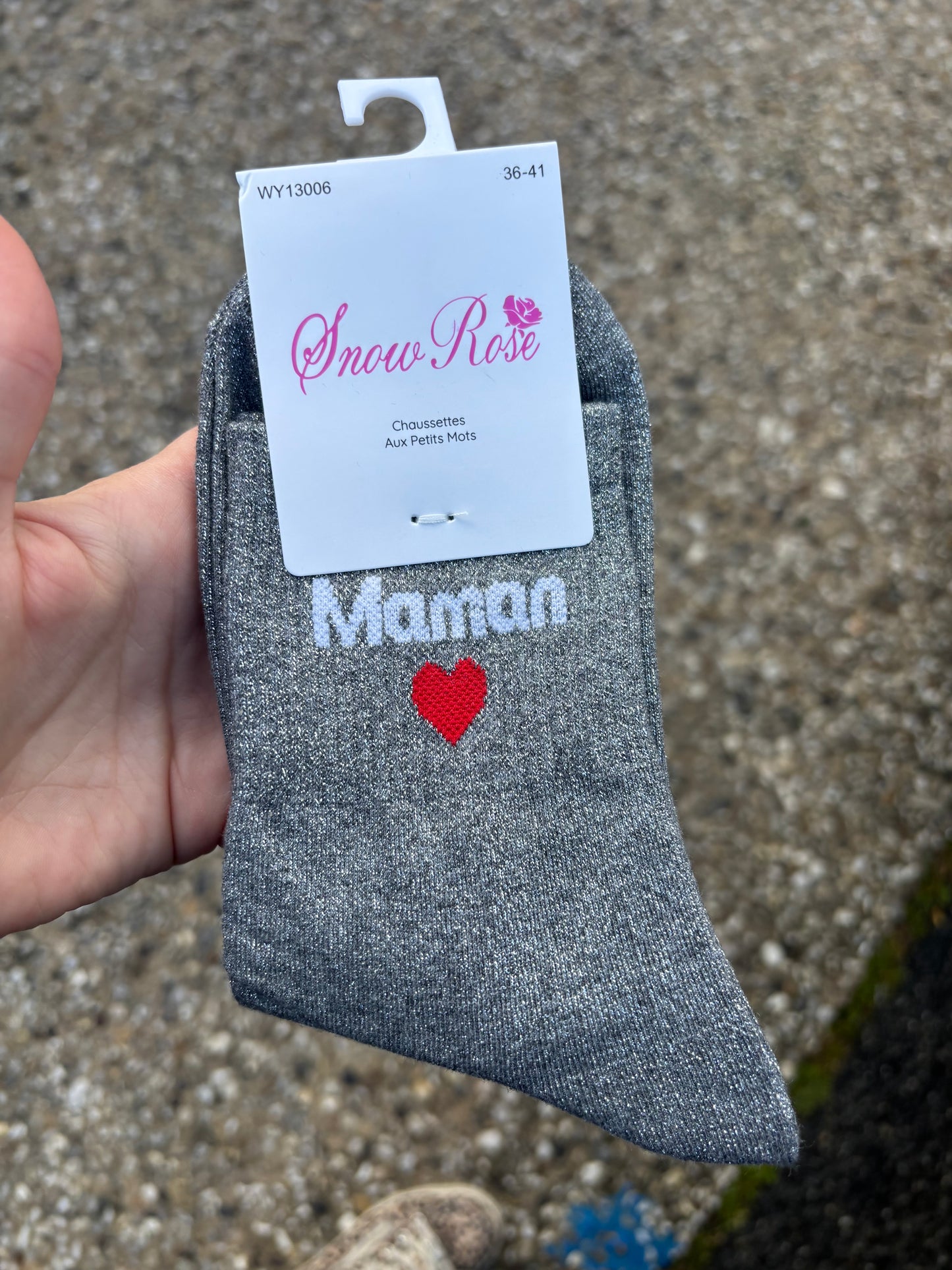 Chaussettes paillettes    Maman ❤️