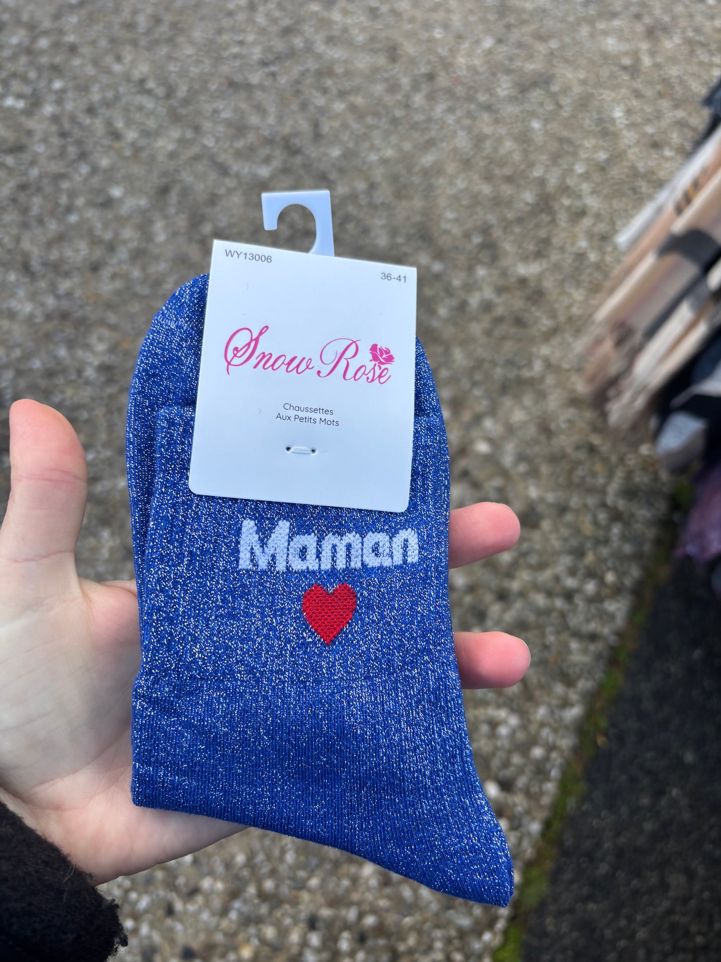 Chaussettes paillettes    Maman ❤️