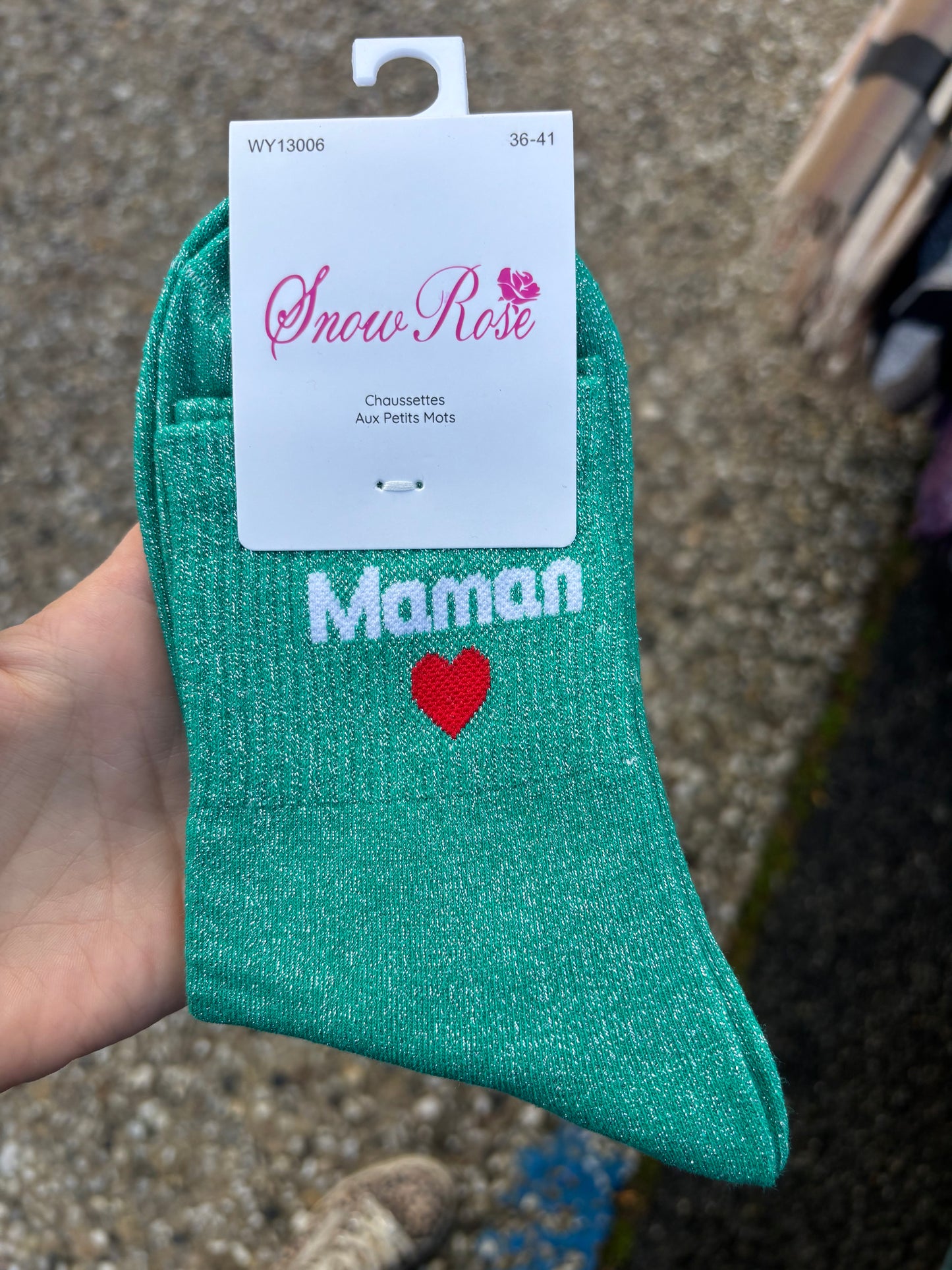 Chaussettes paillettes    Maman ❤️