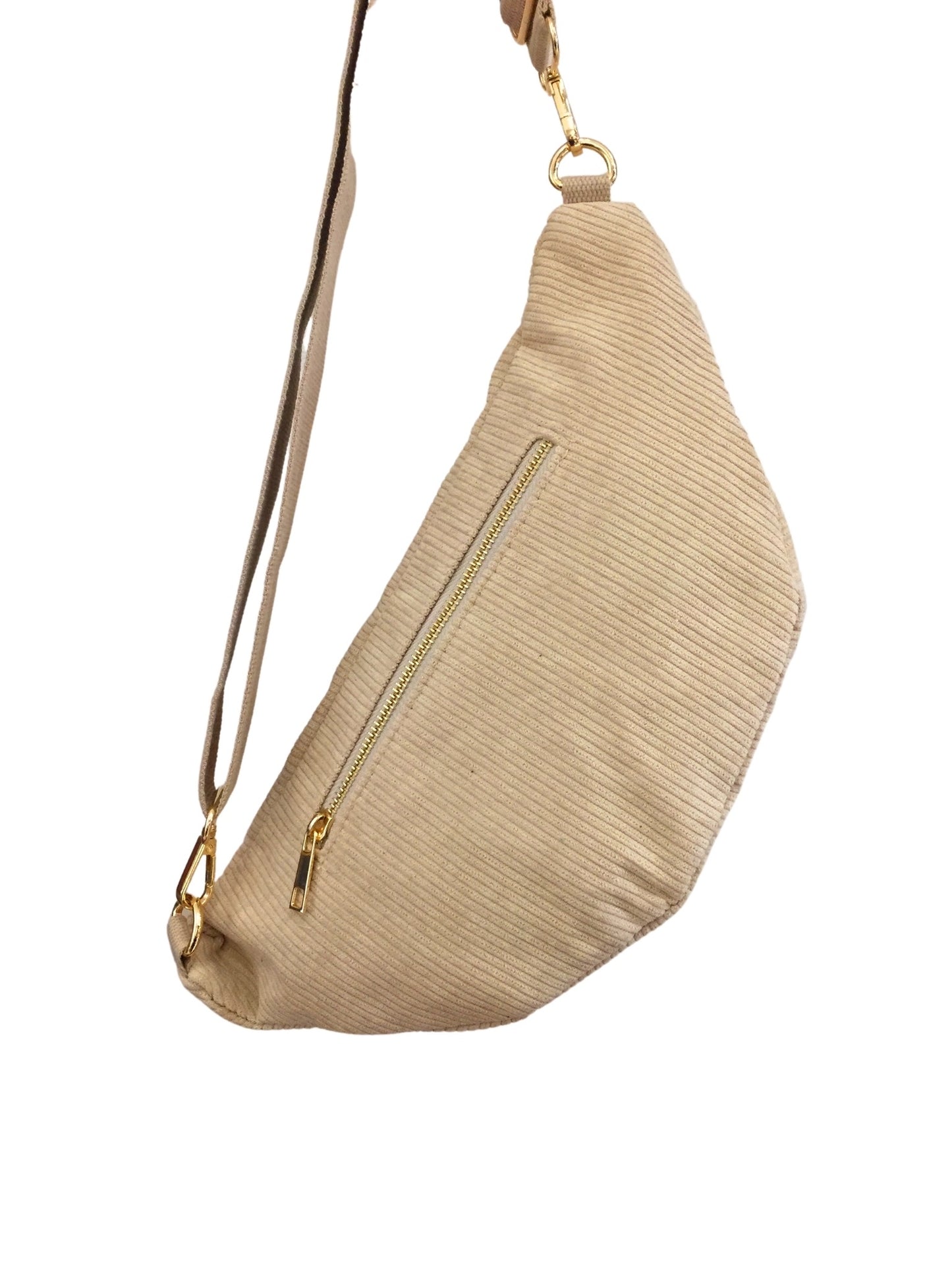 Sac banane textile beige