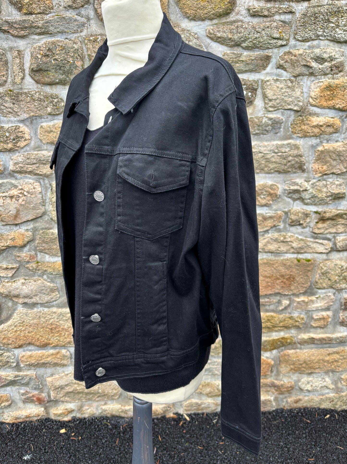 Veste en jeans noir