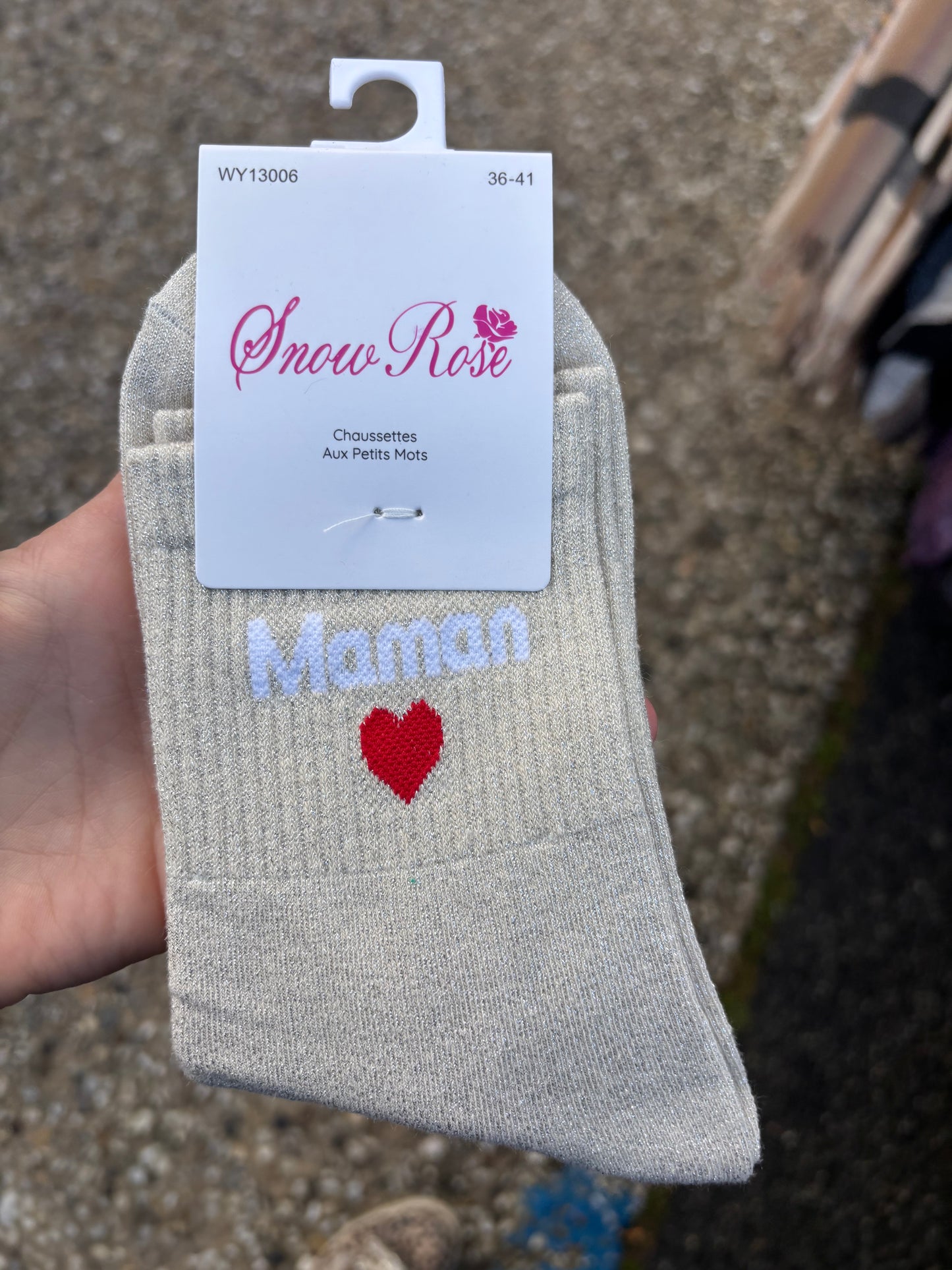 Chaussettes paillettes    Maman ❤️