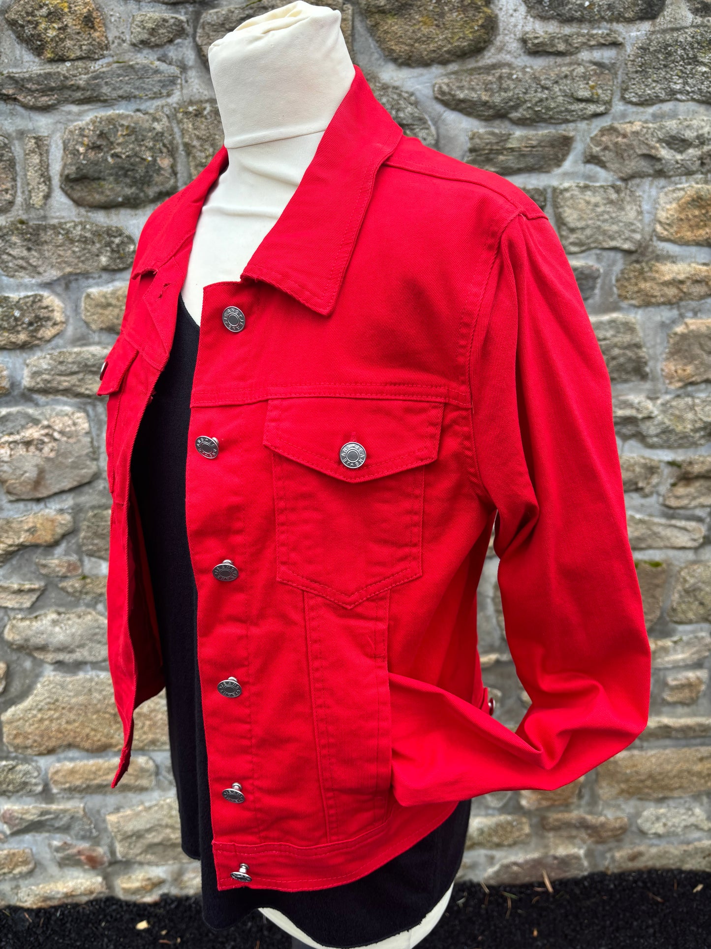 Veste en jeans rouge