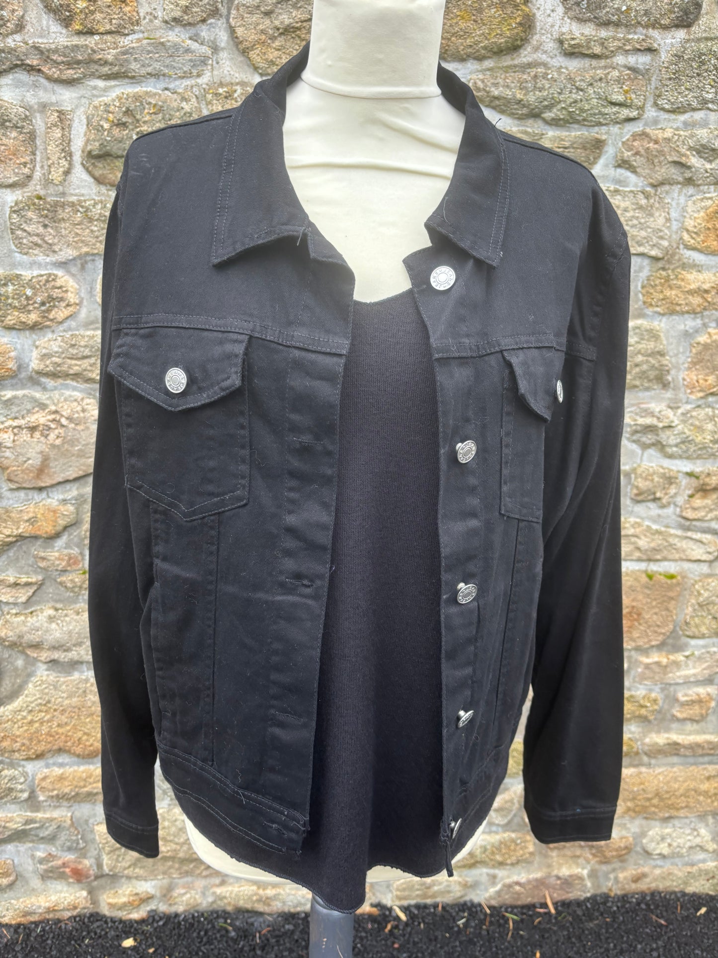 Veste en jeans noir