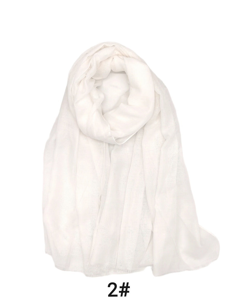 Foulard uni blanc