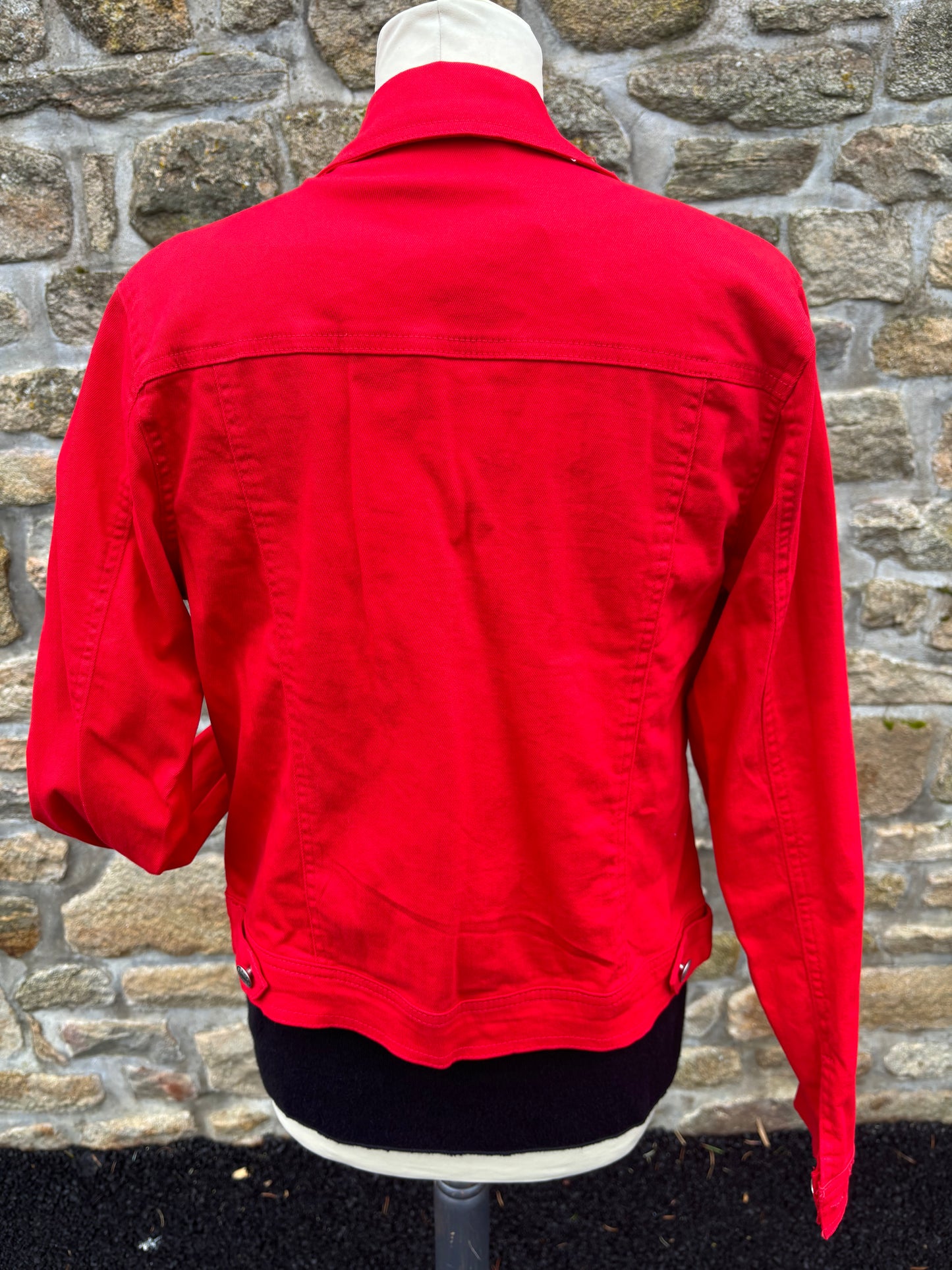 Veste en jeans rouge