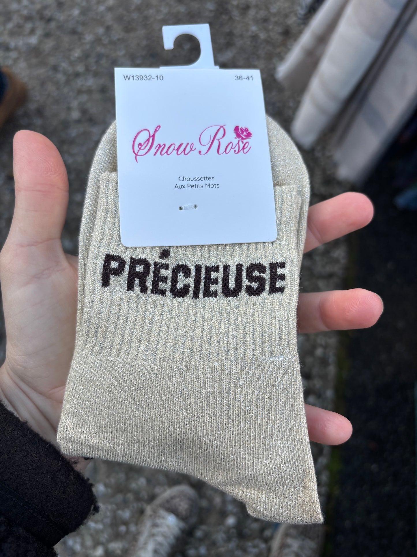 Chaussettes paillettes Précieuse