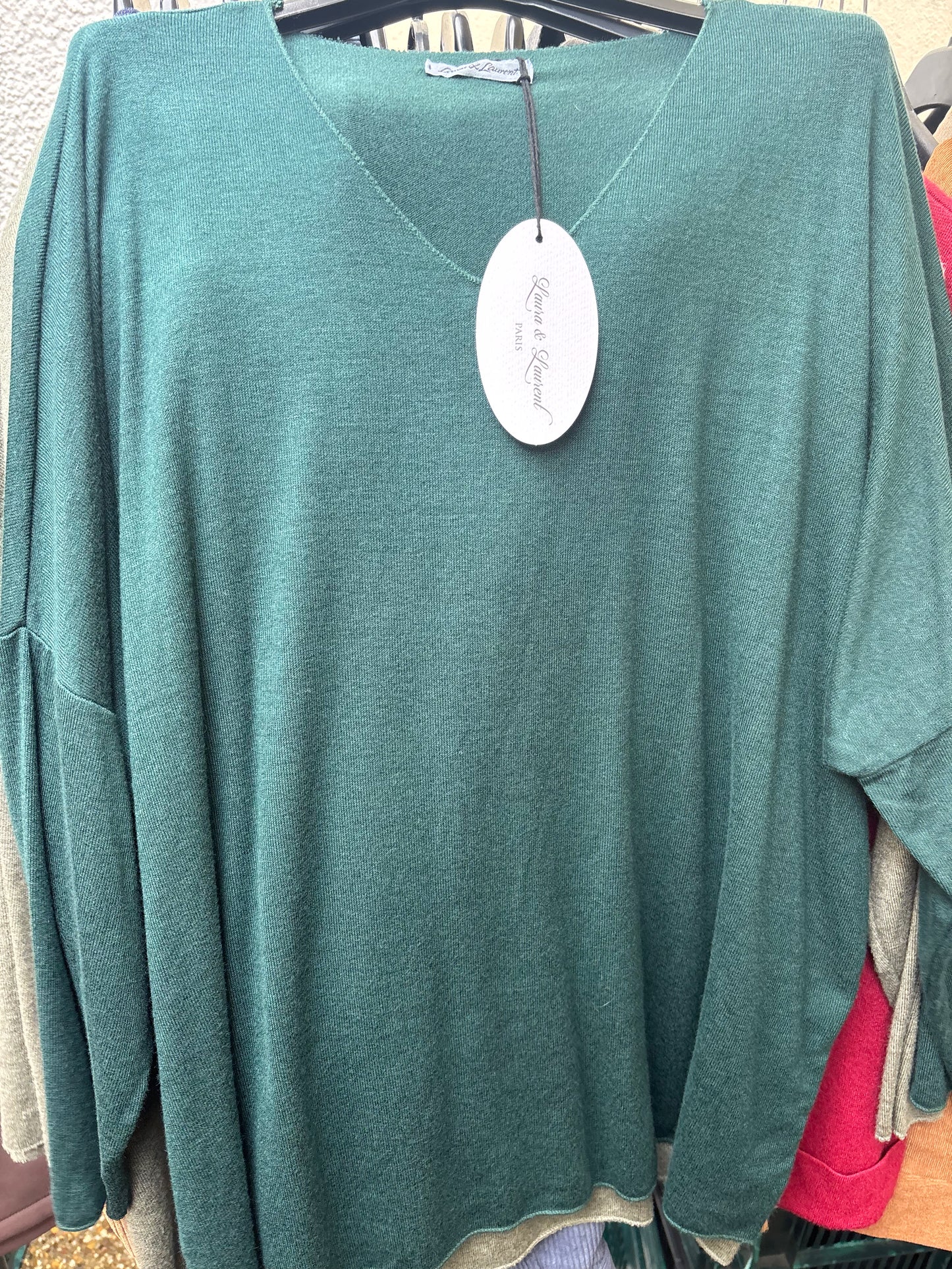 Pull Laura Laurent vert sapin