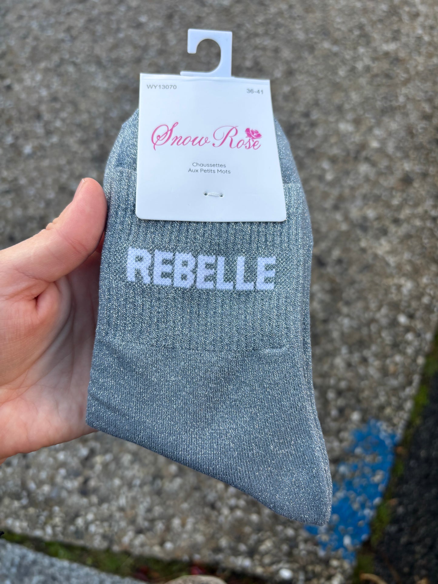 Chaussettes paillettes Rebelle