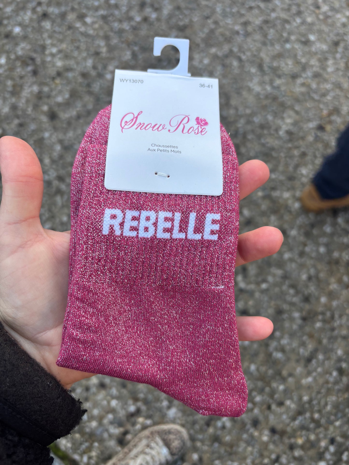 Chaussettes paillettes Rebelle